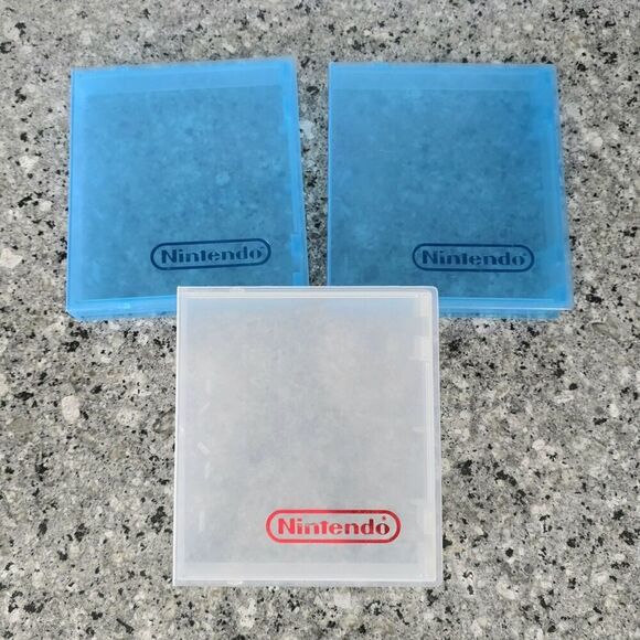 Lot Of 3 Nintendo NES Plastic OEM Hard Clamshell Cartridge Case Clear/Blue - Picture 3 of 9